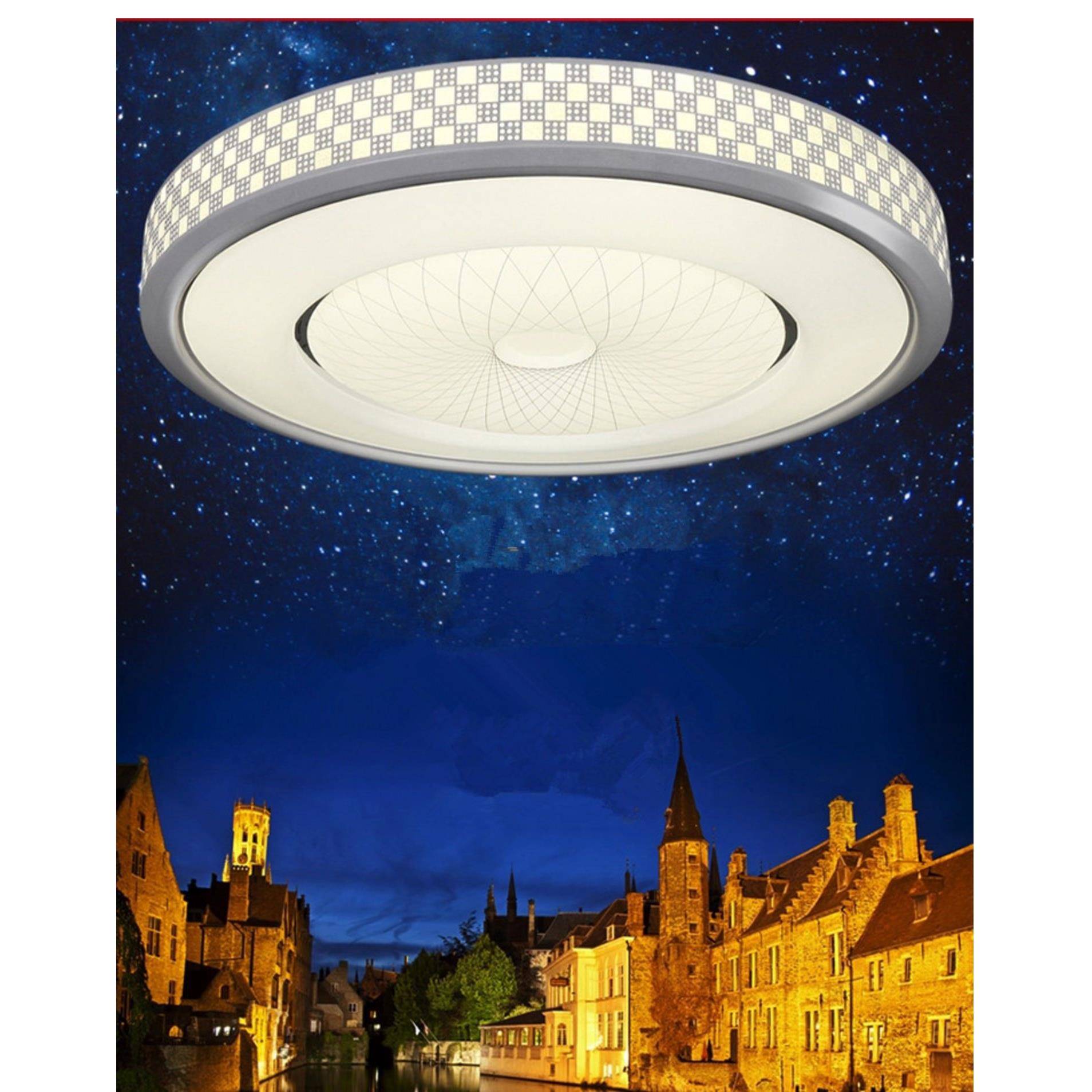 D简吸顶现客灯厅252新64941大灯圆L形卧室具约E代家用0灯阳台款吊