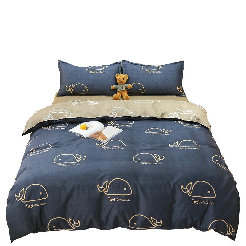 被1套床单件50单x200x230宿棉单磨毛09391全舍三被罩件套非纯棉被