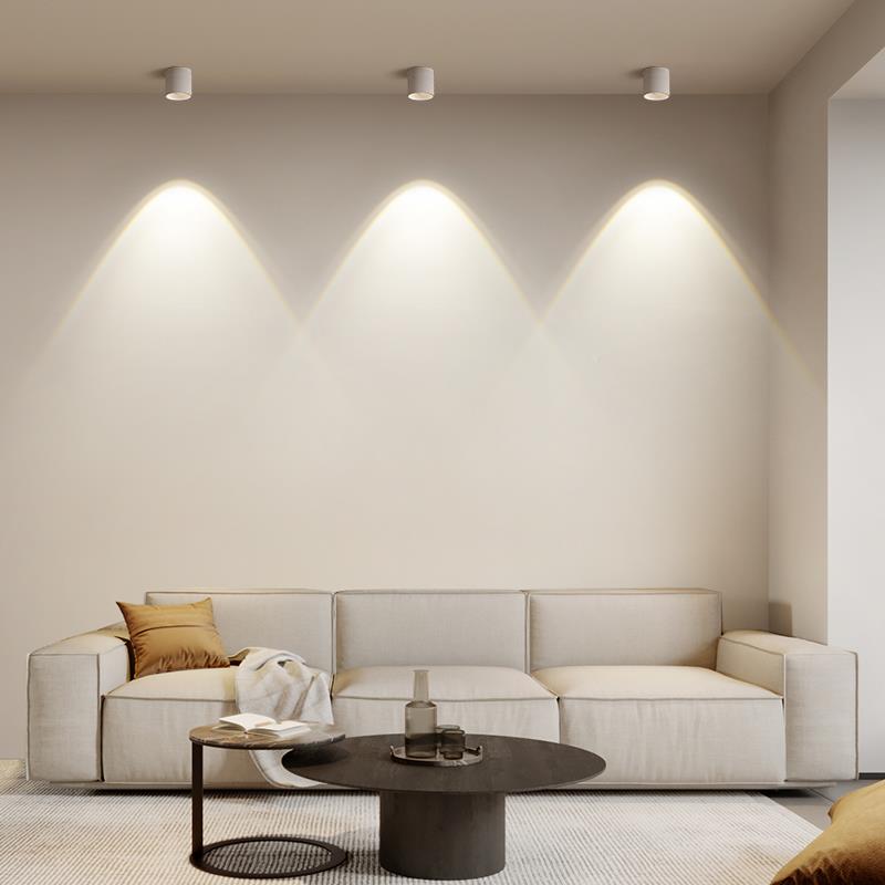 装度走网红开彩虹小射明可山丘角62615过孔灯客调厅用家洗墙免廊