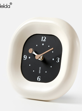 EMITDdOOG家居客厅桌面摆件卧室玄关奶油风创意座钟高级感装饰品
