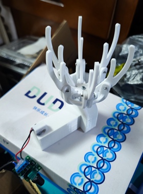 灰色双层自动花朵花瓣开合花开合器花李子柒绒花开合器带开关电池