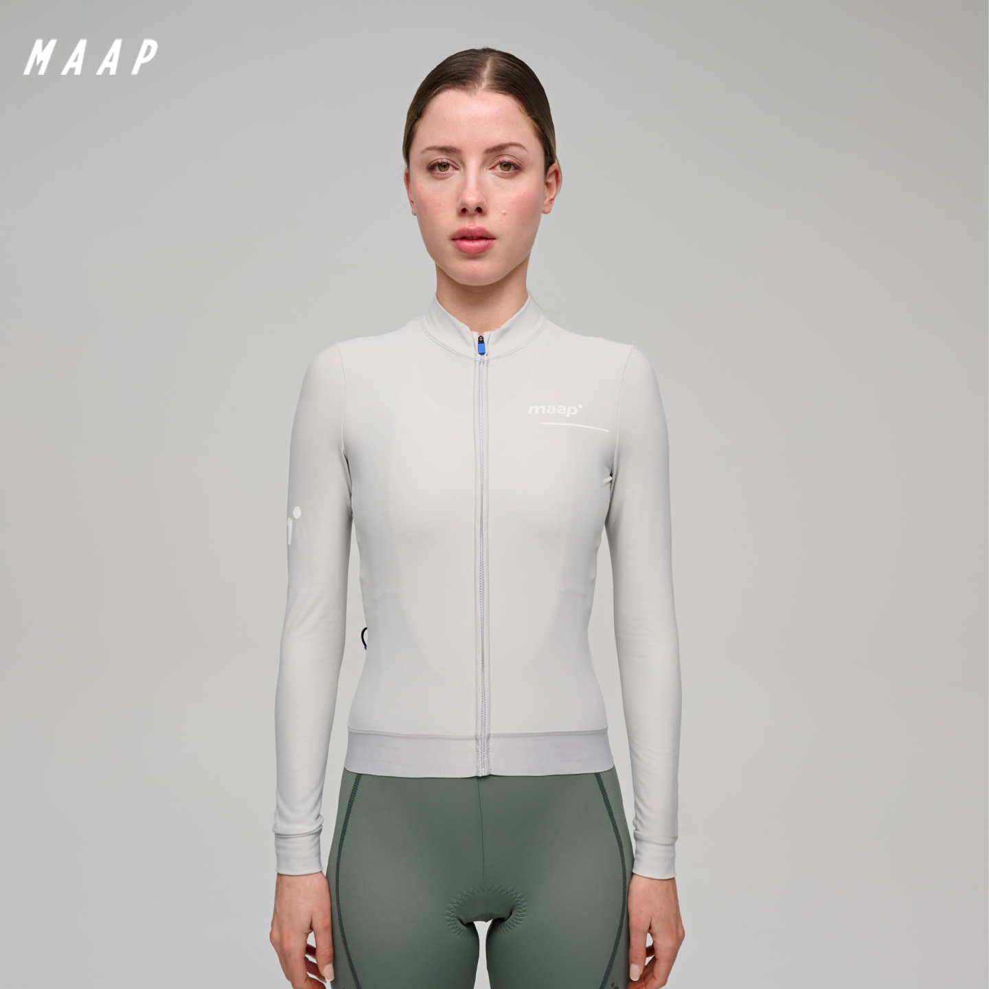 【秋冬新色】MAAP 女士 Training 系列 加绒长袖骑行服 冰川灰