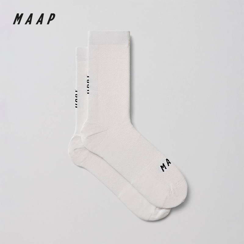 MAAP Division Mono Sock骑行袜纯白男女同款吸湿排汗