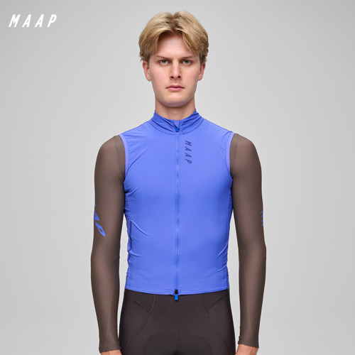 【新品】MAAP 男士 Flow 系列 防风骑行马甲便携易收纳 静谧蓝 - 封面