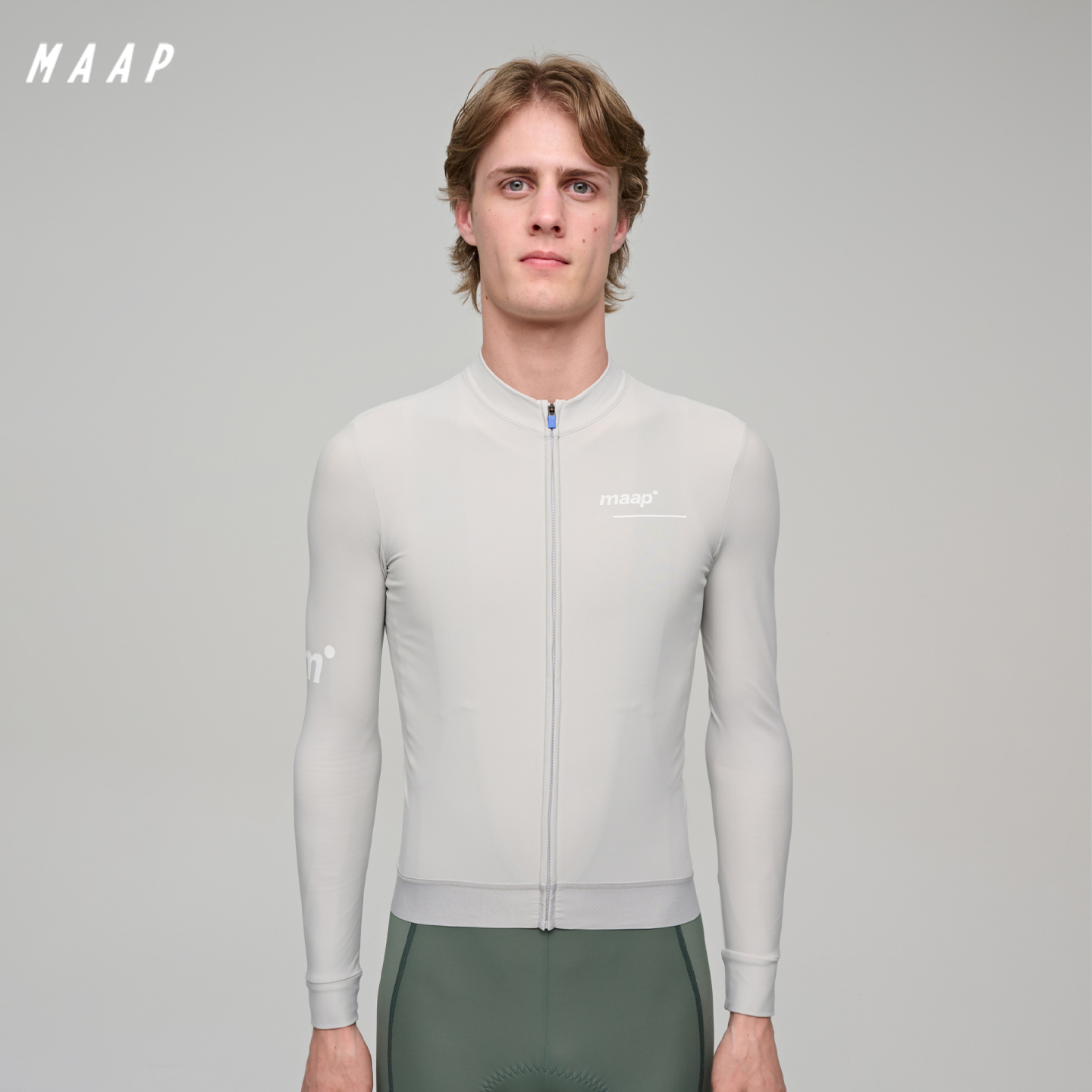 【秋冬新色】MAAP 男士 Training 系列 加绒长袖骑行服 冰川灰