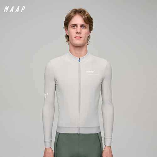 【秋冬新色】MAAP 男士 Training 系列 加绒长袖骑行服 冰川灰