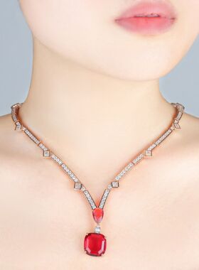 时尚欧美饰品几何项链真金电镀时尚百搭名媛风晚宴锁骨链女士饰品