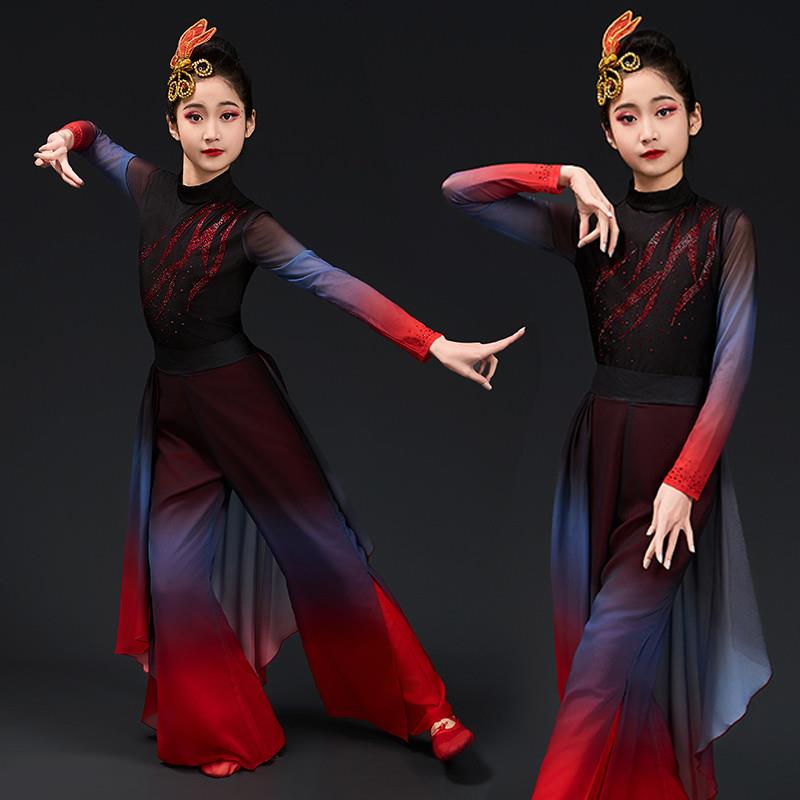 胖东来优选儿童象王行舞蹈服装九州同剑扇子舞女童汉服中国风古