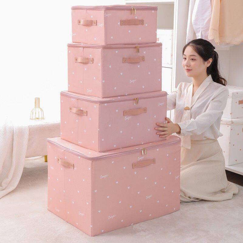 被子收纳箱可水洗布艺衣物收纳盒整理箱衣服棉被储物箱衣柜盒子大