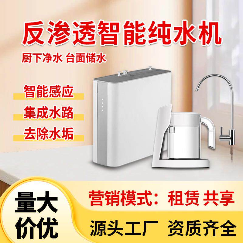 爆款大流量净水器家用智能双出水直饮机ro反渗透厨下租赁纯水机