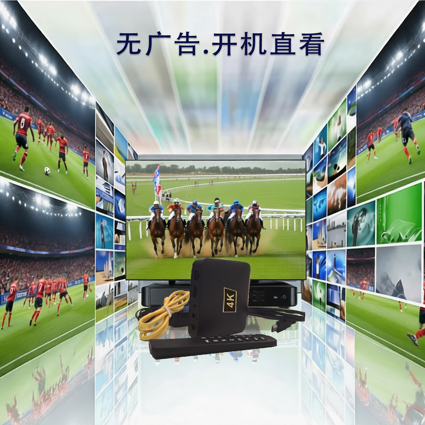 新款高清4K播放器全网通WIFI双频电视机顶盒子语音智盒投屏