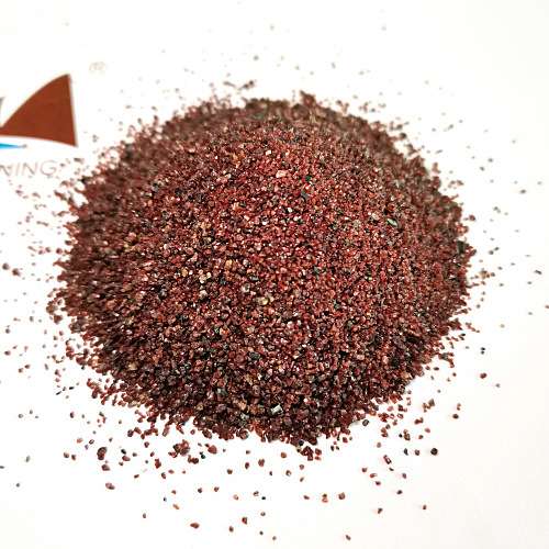 供应喷砂石榴石红砂20/40 30/60目现货石榴石砂喷砂磨料