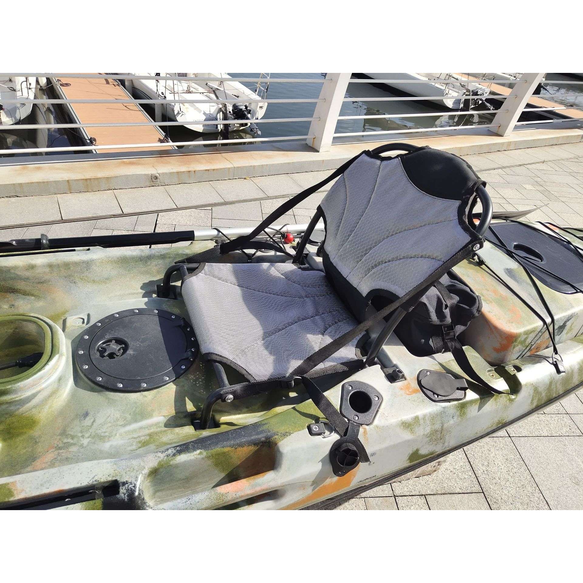 直销3.9米单人塑料电动马达皮划艇钓鱼艇平台舟电动艇