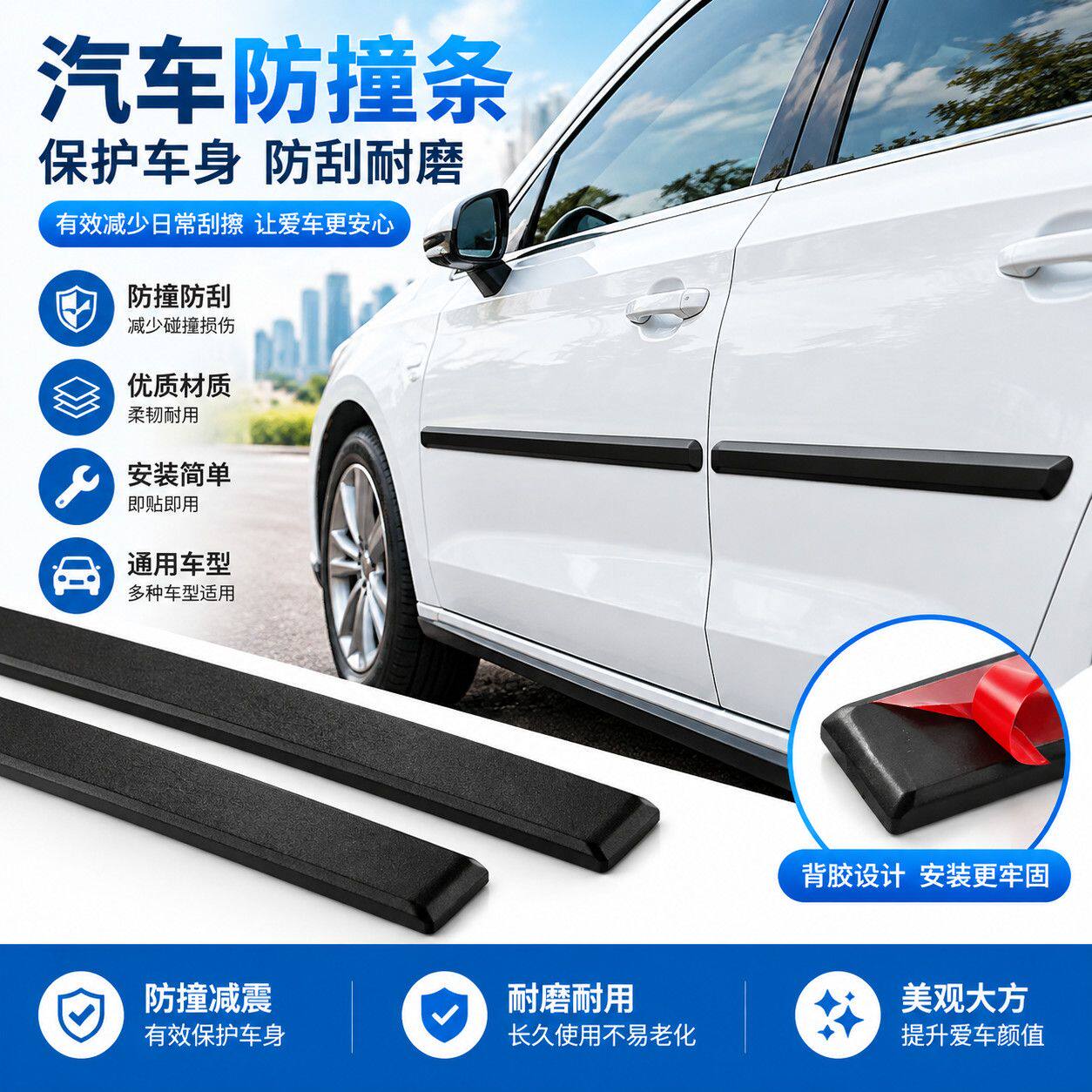 停车神器汽车磁力车门防撞条磁吸防开门杀车门防刮擦门边防护条
