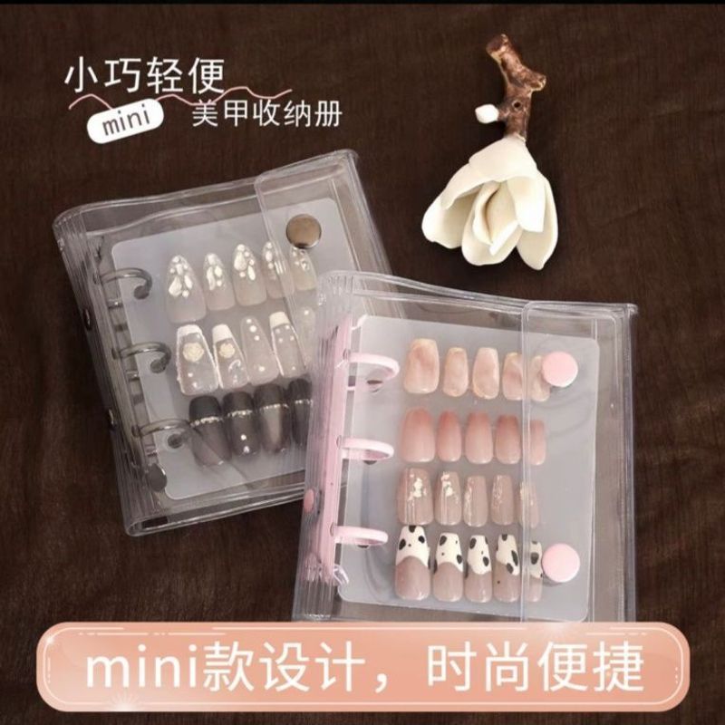 穿戴甲美甲收纳册展示板可爱美甲活页本子高级迷你可爱甲片收纳