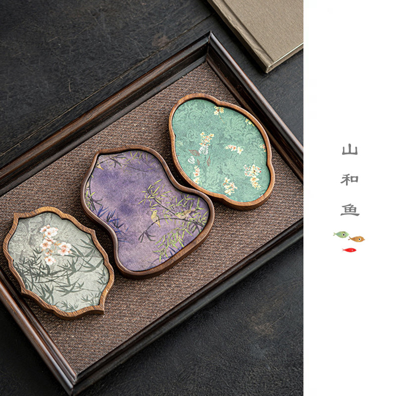 新中式胡桃木茶盘托盘复古风家用壶承禅意干泡盘防水茶席隔热垫,餐饮具,茶盘,淘宝优惠券,粉丝福利购,淘宝优惠卷