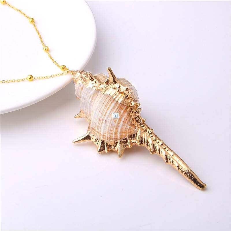 极速Boho Conchi Shell Necklace Sea Beach Shell Chain Pendant