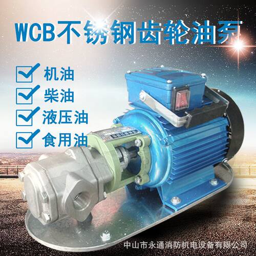 极速不锈钢自吸式齿轮油泵WCB-30柴油机油机N床输送有吸程220v可