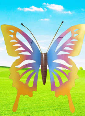 极速户外园林房产景观定制不锈钢铁艺镂空蝴蝶雕塑V公园落地摆件