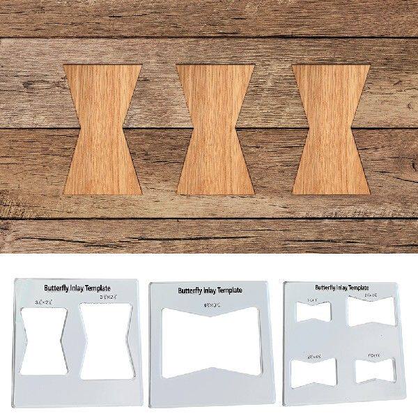 新品6x6 Inches Slot Cutting WoodC Bow Tie Transparent Bow Ti