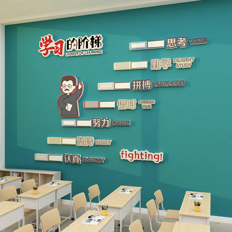 极速高三教d室文化布置班级氛围建设墙面装饰励志标语小学黑板报