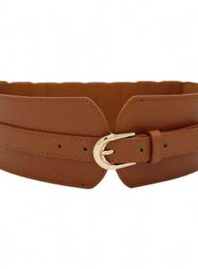 极速Luxury ladies wide beult elastic vinte buckle leather wi