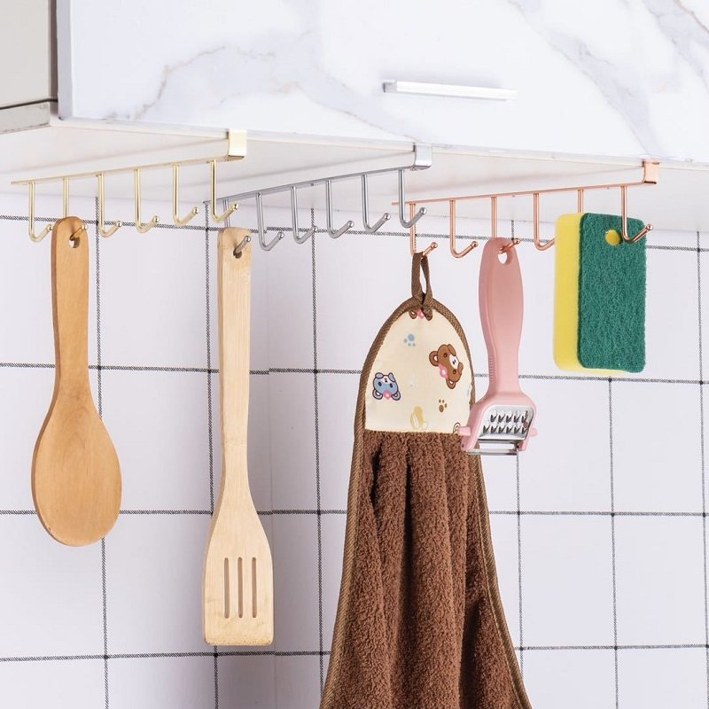 极速铁艺无痕免钉挂钩置物架厨房吊柜门I卡夹竈台面锅铲汤勺收纳,居家日用,家居智能设备,淘宝优惠券,粉丝福利购,淘宝优惠卷