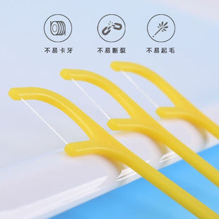 极速小鹿妈妈儿i童牙线安全剔牙签细滑宝宝婴幼儿家庭装牙线棒2袋