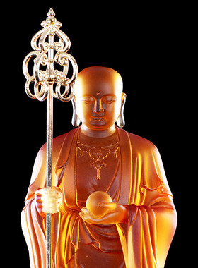 极速九华山地藏王佛像 供奉 居z家供佛地藏王菩萨摆件台湾琉璃地