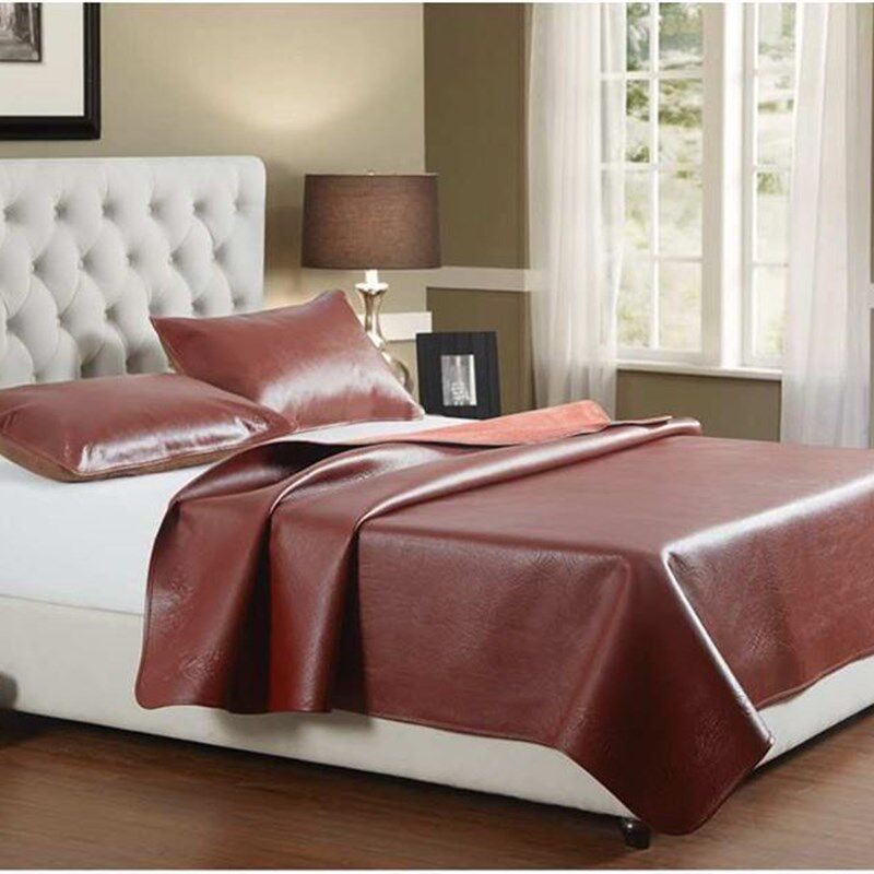 极速牛皮凉席牛皮席1.5m1.8米床三件套头层水牛皮床V垫软席子 软