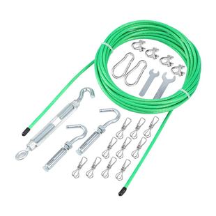 极速凉晒绳索钢丝晒衣绳挂衣晾架绳线室外衣架拉绳U加粗晒衣晾被