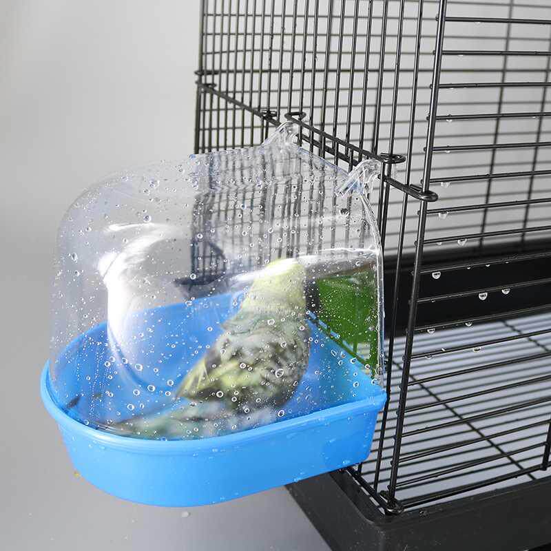 新品Water Bath Tub For Pet xBirds Cage Hanging Accessory Bow