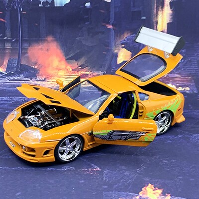 新品LJADfA1:24玩命关头速霸大牛魔王supra金属合金汽车模型仿真
