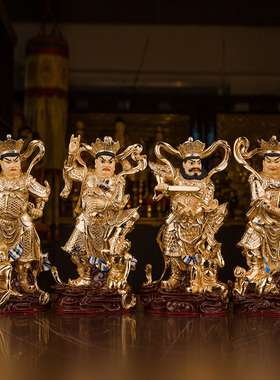 极速四大天王佛像全铜天王摆件风调雨顺护法神像四大Y金刚增长多