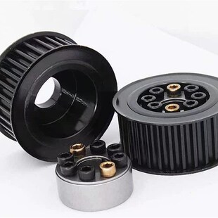 选孔皮 新品 直径122mm 同步轮8M48齿 免键涨紧套 齿宽2 4h5号钢