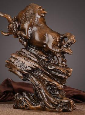 极速l牛摆办公室桌面p老板桌酒件店大厅艺装饰品工品送公司铺开业