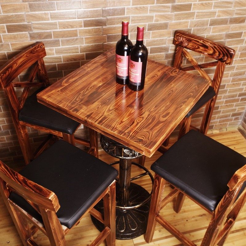 极速新实木吧台桌奶茶店s家用阳台高脚桌铁艺酒桌圆桌吧台桌酒吧,商业/办公家具,酒吧桌,淘宝优惠券,粉丝福利购,淘宝优惠卷