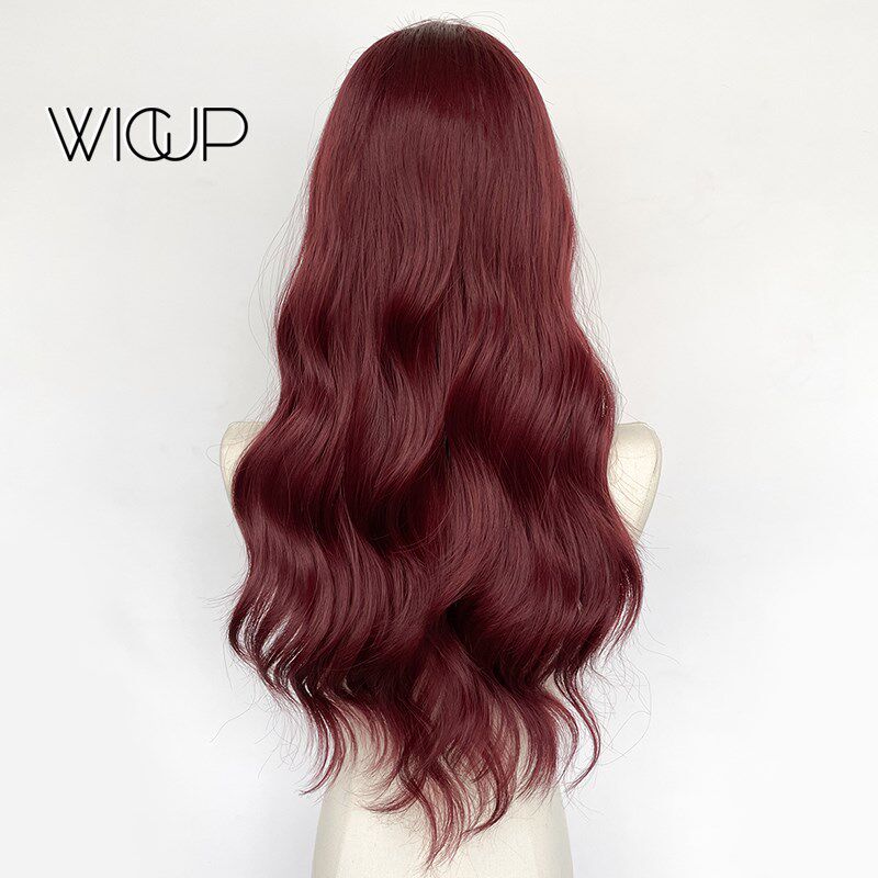 新品WIG UP树莓粉棕假发大波浪卷发高温丝假发S韩式氛围感卷发假