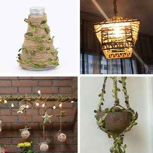 极速管子装饰品缠绕花藤麻绳绳系电线遮盖客O厅时尚墙壁阳台爬藤