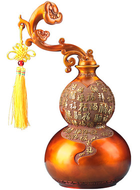 极速纯铜葫芦摆件一对p家居客厅玄关酒柜隔断装饰品办公室桌面铜