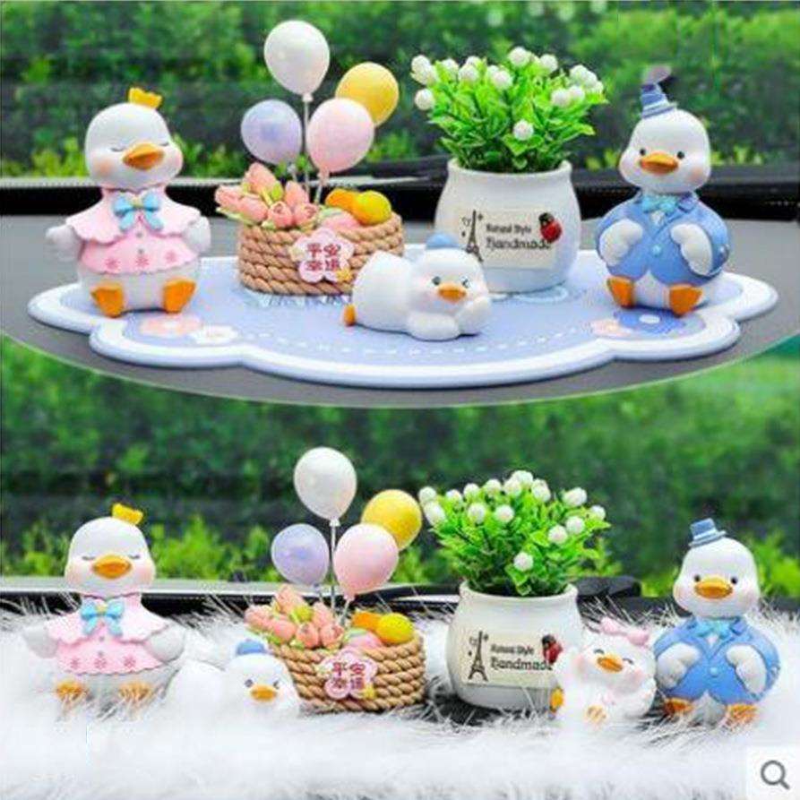 加油鸭汽车内饰用品高档创意个性潮可爱男女士车载车上装饰品摆件