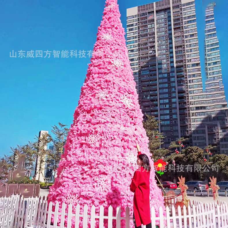 商场大型圣诞树装饰摆件led灯户外圣诞节售楼处豪华场景布置dp点1