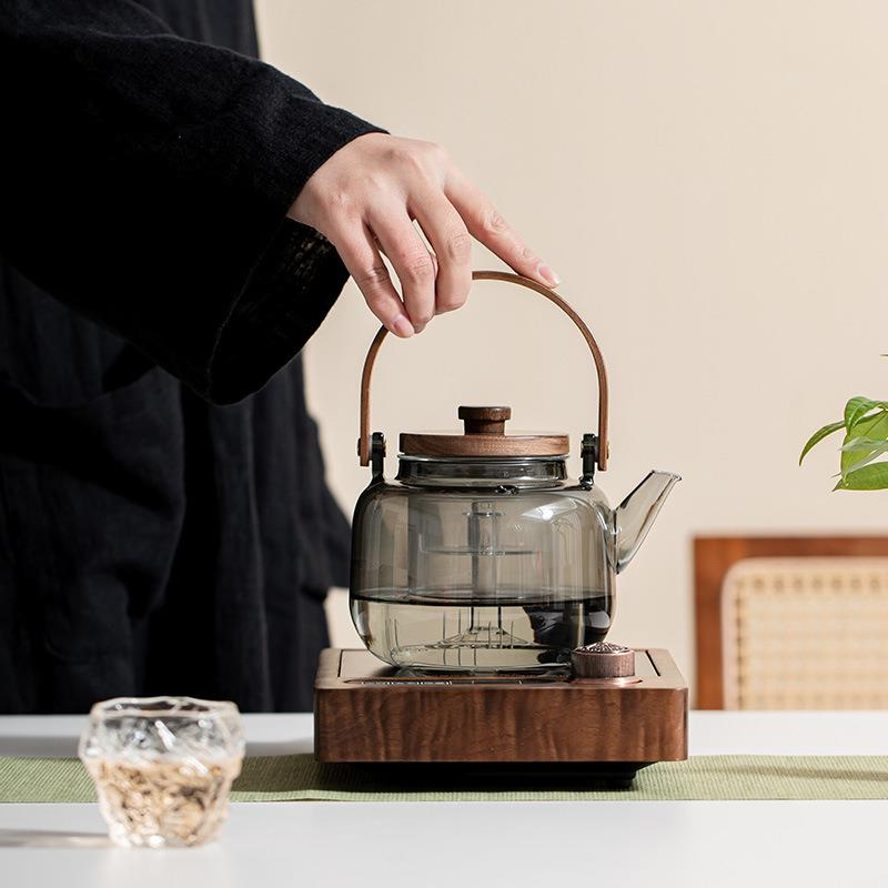 瓷邻玻璃煮茶壶电陶炉泡茶专用蒸煮老白茶围炉煮茶器烧水壶耐高温