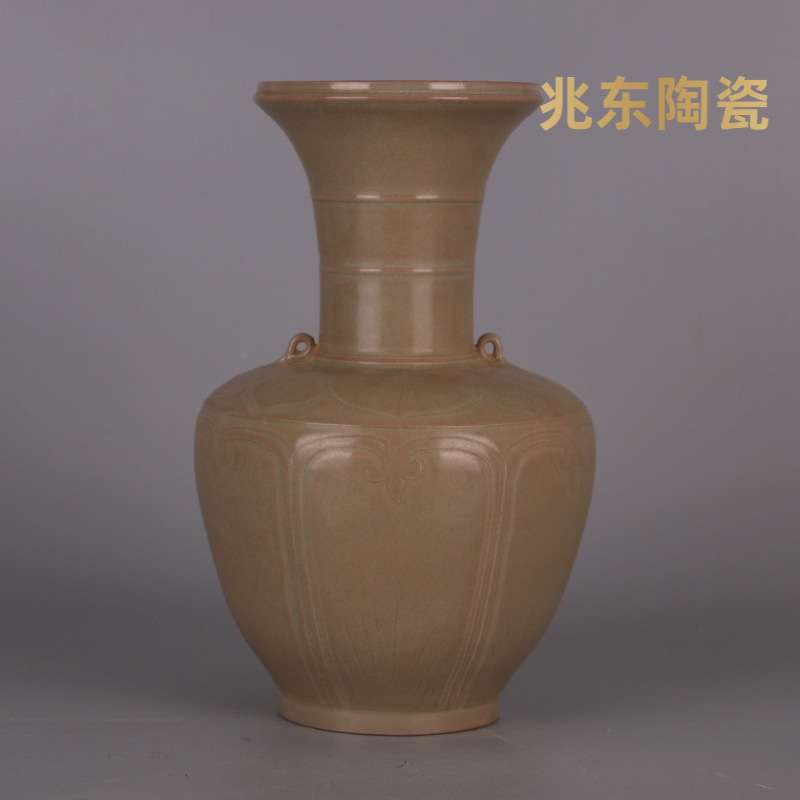 仿古瓷器南宋风格旧瓷器哥窑花瓶古董古玩旧瓷器出土做旧瓷器
