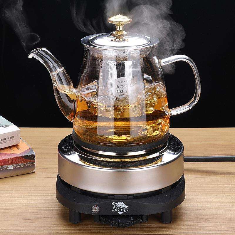 煮茶器套装耐热玻璃煮茶炉蒸汽煮茶壶加热小电热炉家用熬茶壶工厂