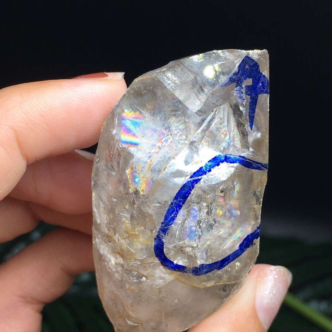 赫尔基蒙水晶（闪灵钻）Herkimer Diamond天然白水晶彩虹晶体