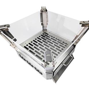 露营户外玻璃烽火台BBQ炉柴火炉烧烤炉野营焚火台篝火架