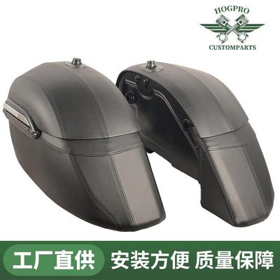 哈雷巡航车皮革边箱通用配支架外观时尚质量可靠