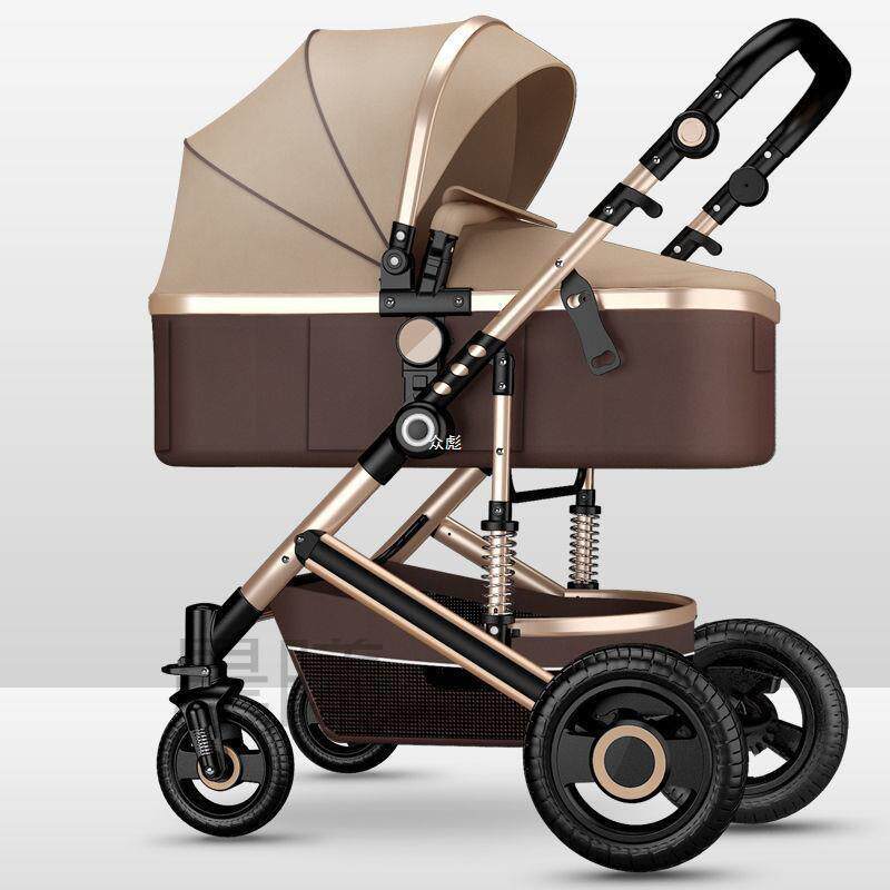 婴儿车可坐躺婴儿手推车高景观轻便折叠可双向减震四季通用宝宝