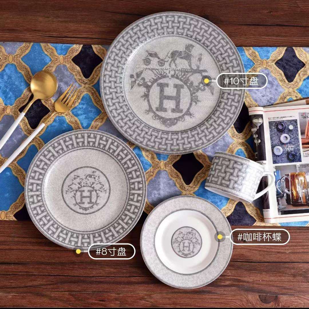 简约欧式现代清新陶瓷西餐盘子骨瓷牛排摆件餐具装饰杯碟套装